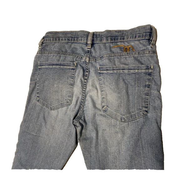 Moch-NY Jeans Womens 29x31 Light Acid Wash Raw Hem Button Up Cowgirl 90s Jeans - Picture 6 of 15